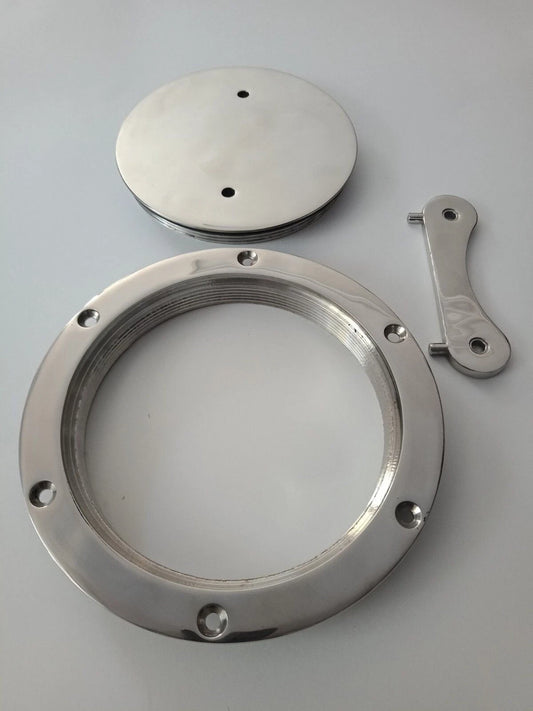 Inspection Port / Deck Plate 170mm OD 316 Stainless Steel for Marine Use
