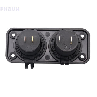 12V-24V USB Type-C Dual Charger Socket for Car Truck Cigarette Lighter Plug