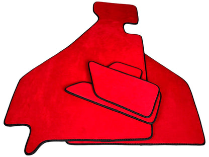 Red Alcantara Floor Mats for Ferrari F355 (1994-1999) - AutoWin Brand