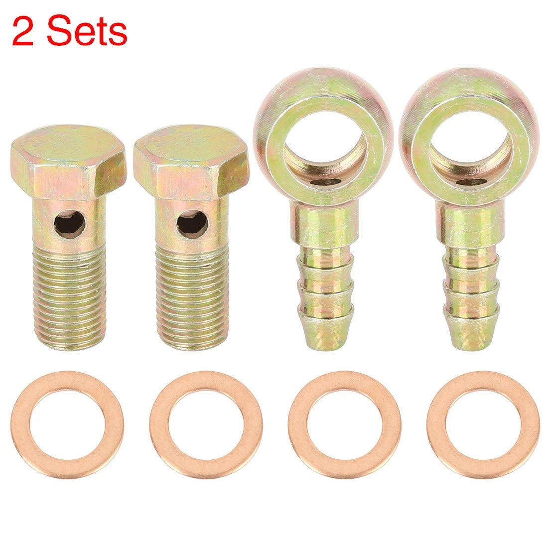 Bolt Fittings Metal / 2 x 10mm Banjo Hose Barb / for Motorcycle Car