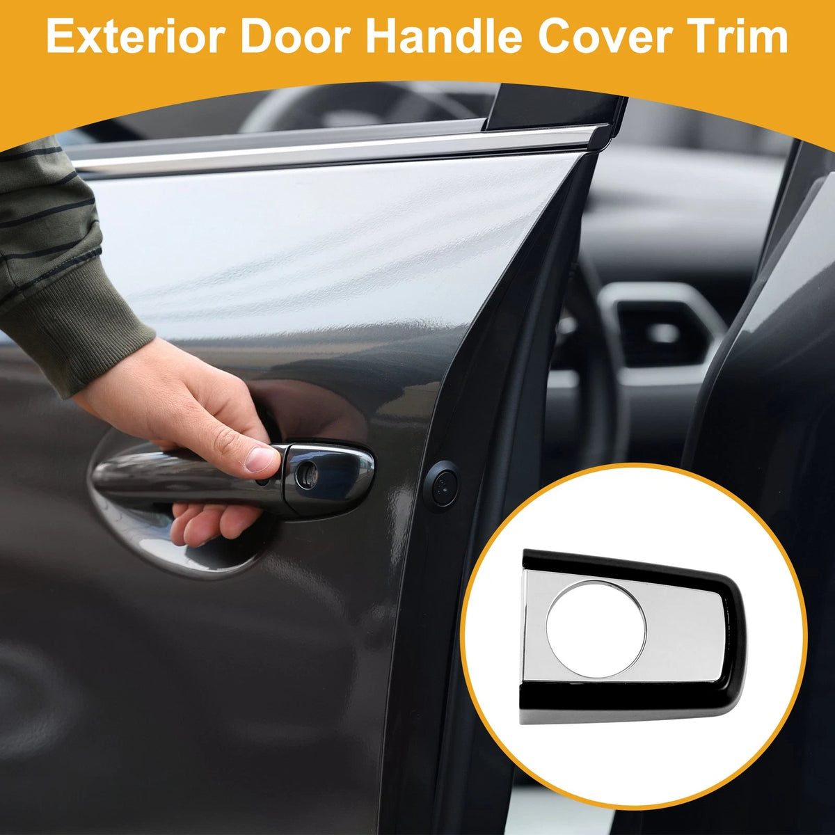 Exterior Door Handle Cover Trim for Buick Regal LaCrosse Encore Black ABS