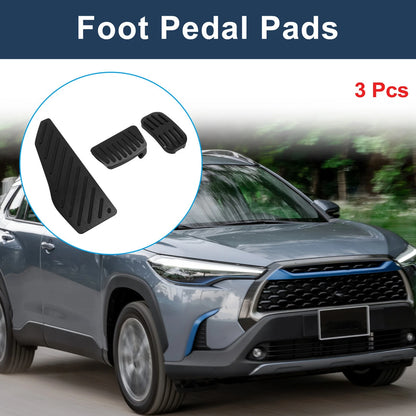 3 Pcs Foot Accelerator Pedal Covers for Toyota Corolla Cross Black