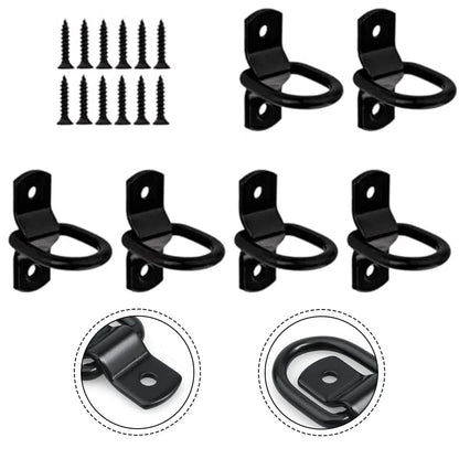 Heavy Duty Fixed D Rings 6 PCS for Truck/Trailer/RV/Boat Load Securing