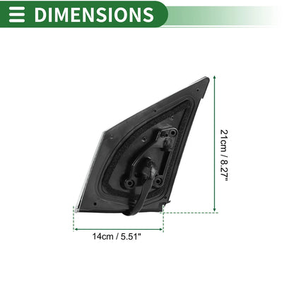 Right Side Door Mirror for Toyota Corolla 2009-2013 Manual Folding Gloss Black