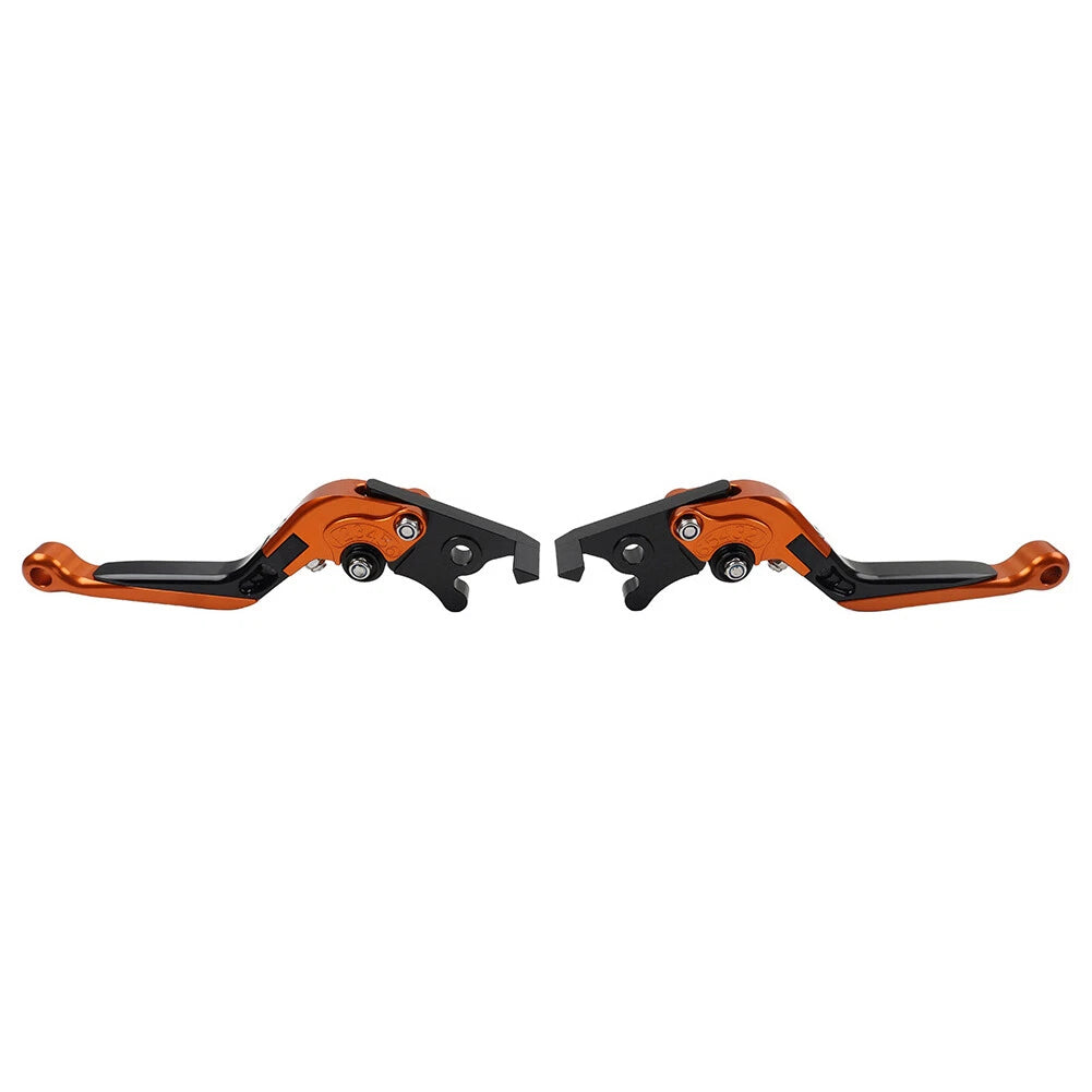 Extendable Brake Clutch Levers  Orange for Kawasaki Ninja 650R ER6F ER6N