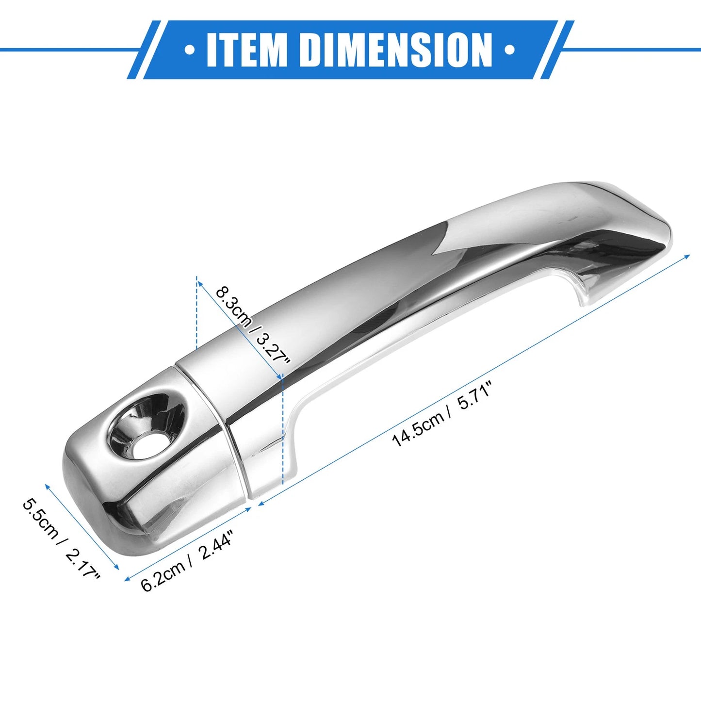 Silver Tone Door Handle Cover Kit for Toyota Tundra (2007-2018)