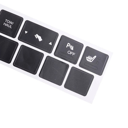 Heated Seat Traction Button Decal Sticker Set for Jeep Cherokee (2005-2009)
