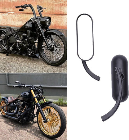 Black Mini Oval Rear View Side Mirrors for Harley V Rod (2002-2017)