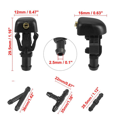 4pcs Windshield Wiper Nozzles for Nissan Titan Infiniti QX56 Black