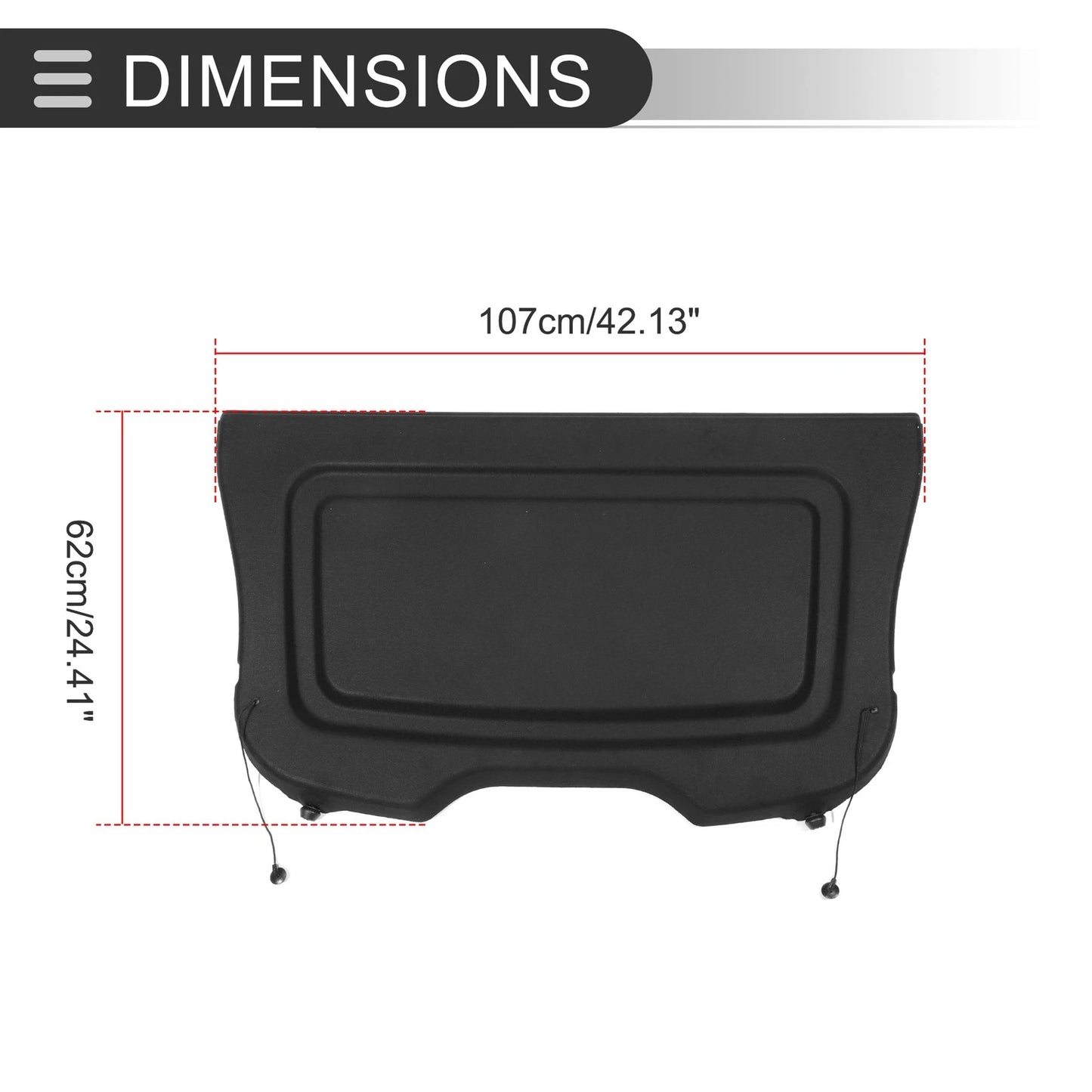 Rear Parcel Shelf Boot Load Cover for Ford Focus (2012-2018) Black