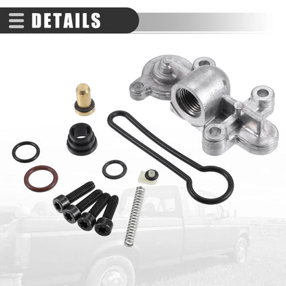 Fuel Pressure Regulator Kit for Ford (2003-2007) - Silver Tone Black 1 Set