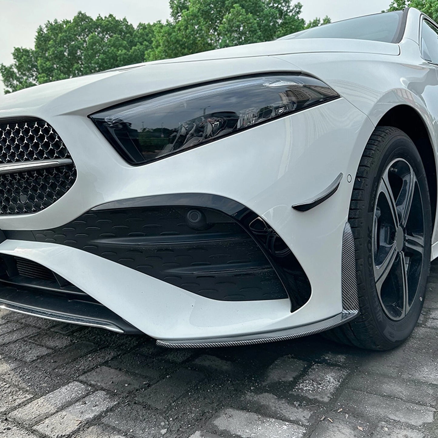 Front Side Spoiler Cover Trim for Benz W177 A180 A200 (2023-2024)