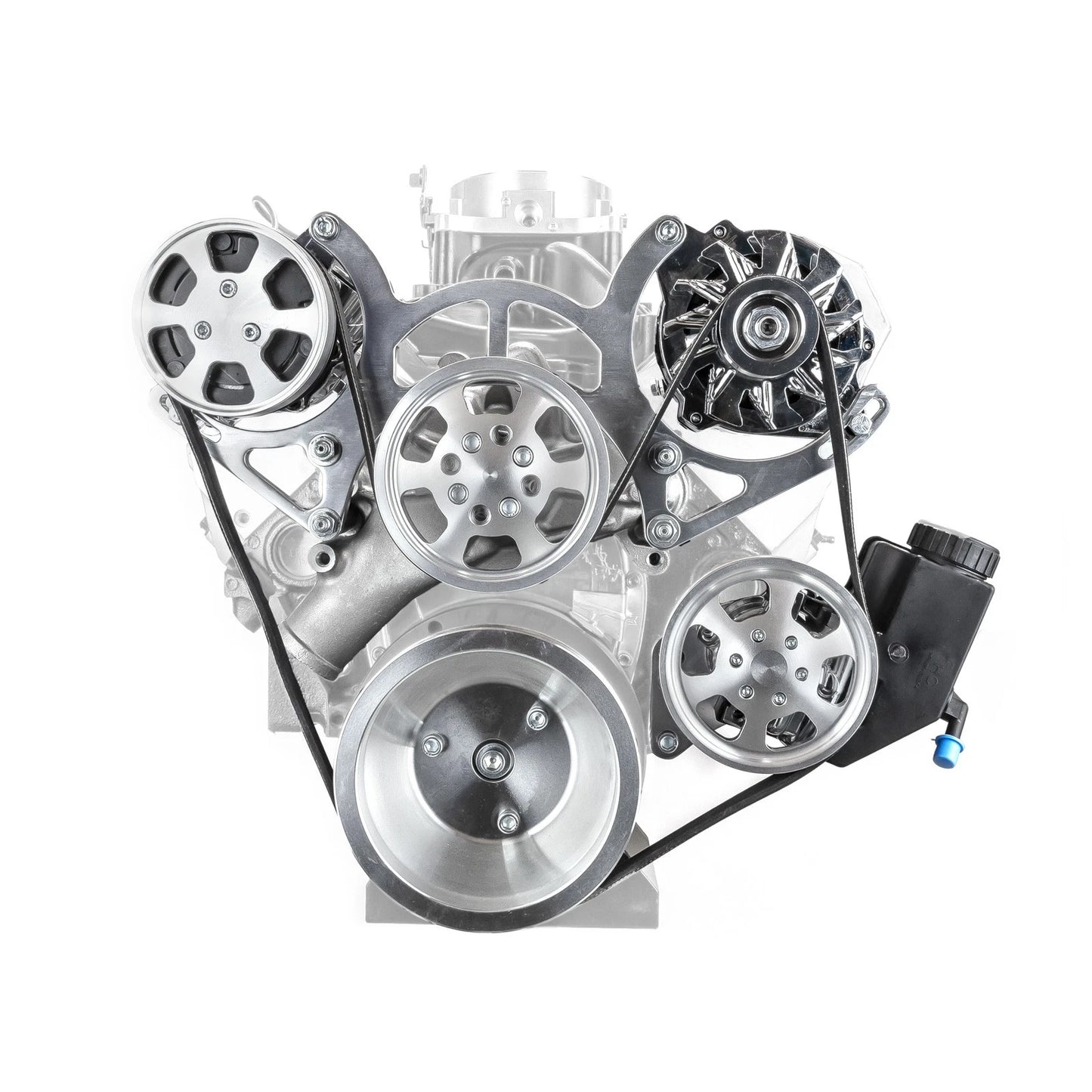 Aluminum Serpentine Belt Drive System for Chevy SBC 350