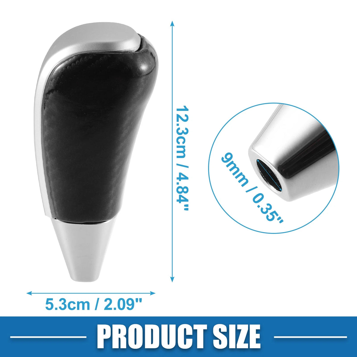 Gear Shift Knob for Toyota Land Cruiser 2016-2021 - Black Silver Tone