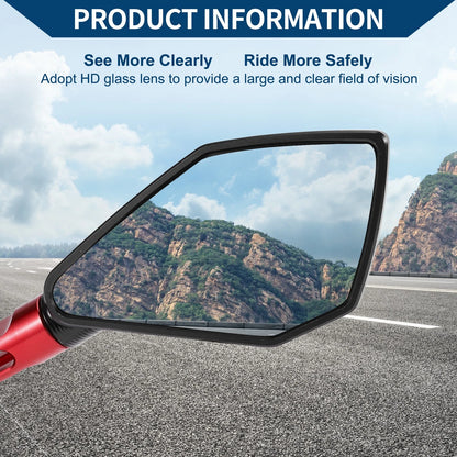 Rear View Mirror M8/M10 Side Aluminum Alloy for Motorcycle