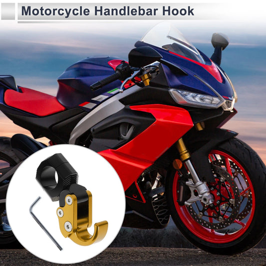 1 x Arc Aluminum Alloy Motorcycle Hanging Hook Hexagon Wrench Gold Tone
