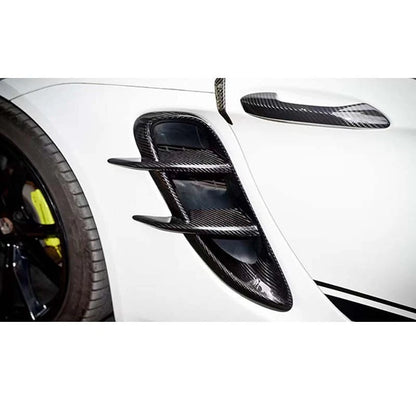 Real Carbon Fiber Side Air Vent Trim for Porsche 718 Boxster Cayman 982 2017-18