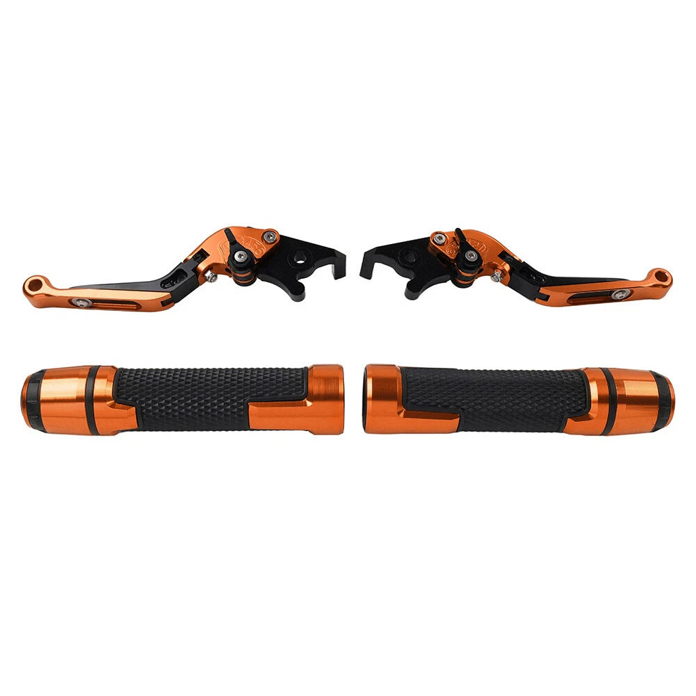 Orange Extendable Brake Clutch Lever Grip Set for Honda Forza 125 300