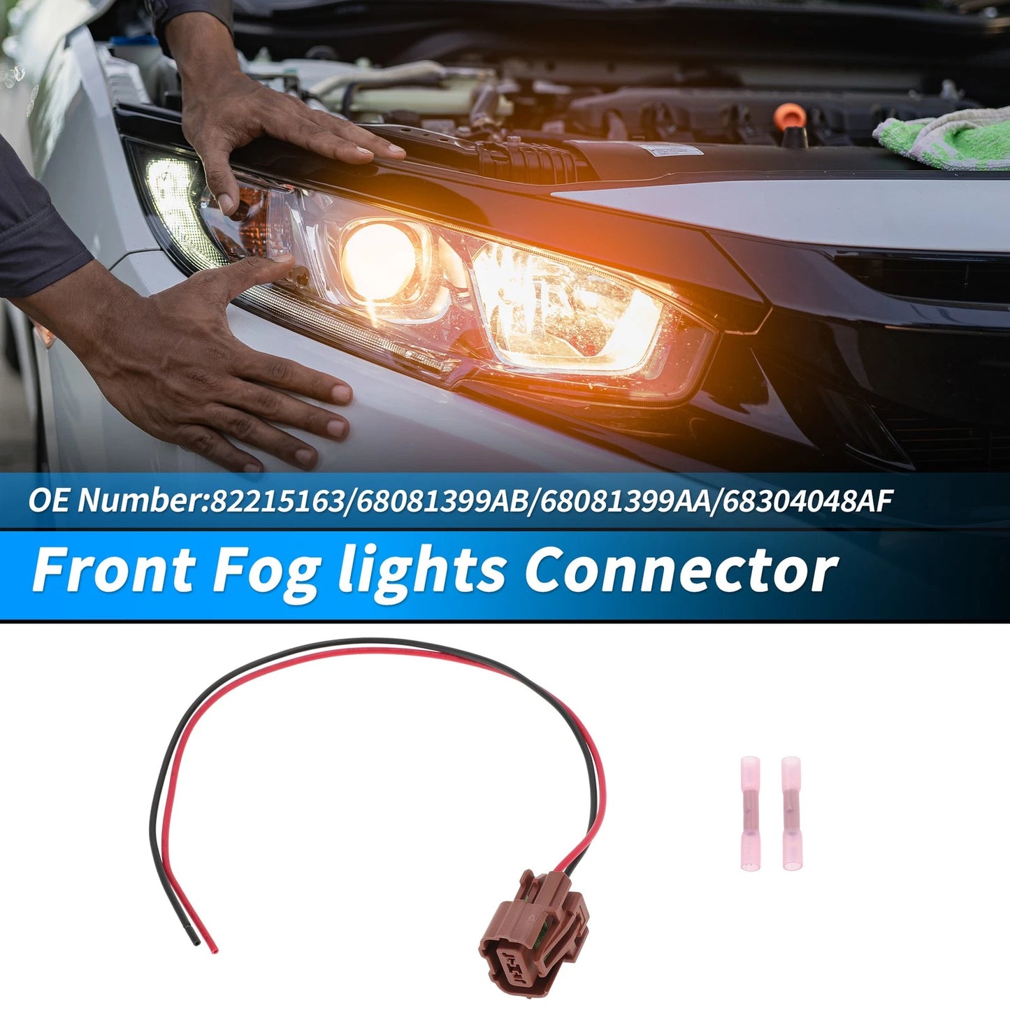 Front Fog Lights Connector for Jeep Wrangler (2010-2024)