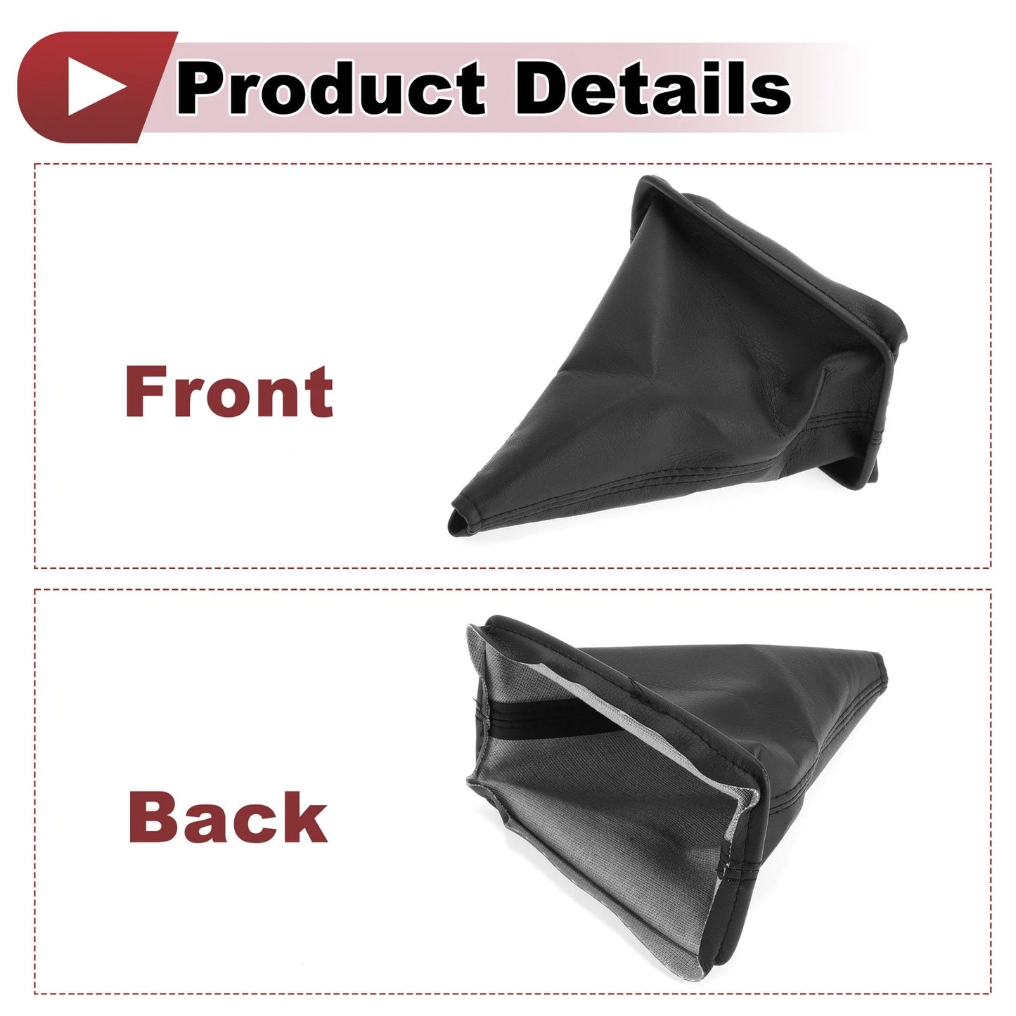 Car Gear Shift Stick Gaiter for Toyota Corolla (2001-2013) Black Faux Leather