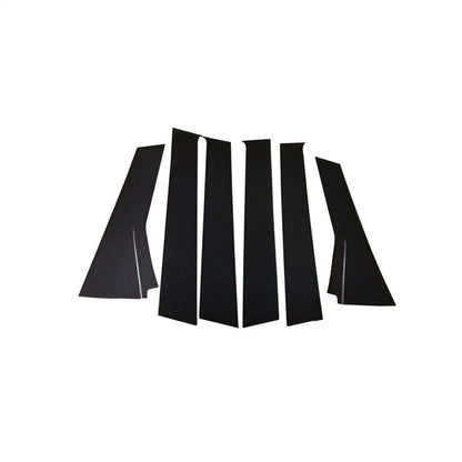 6Pcs Black Door Window Pillar Posts Cover Trim for Honda Fit Jazz (2014-2019)