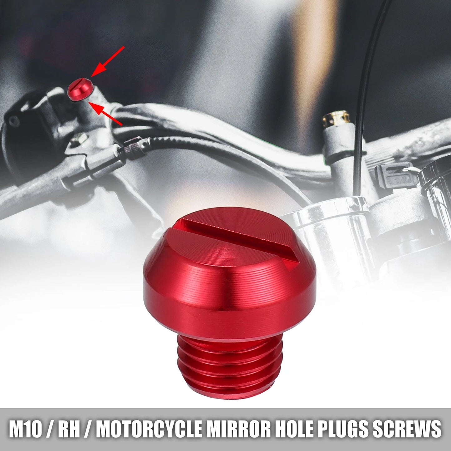 M10 Mirror Hole Plugs Screws Mirrors Caps for Universal M10
