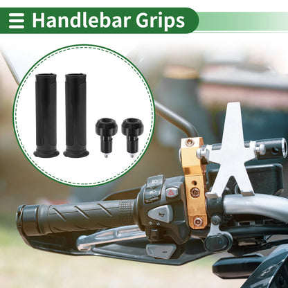7/8" 22mm Hand Grips Cover for Motorcycle Handlebar Rubber Black