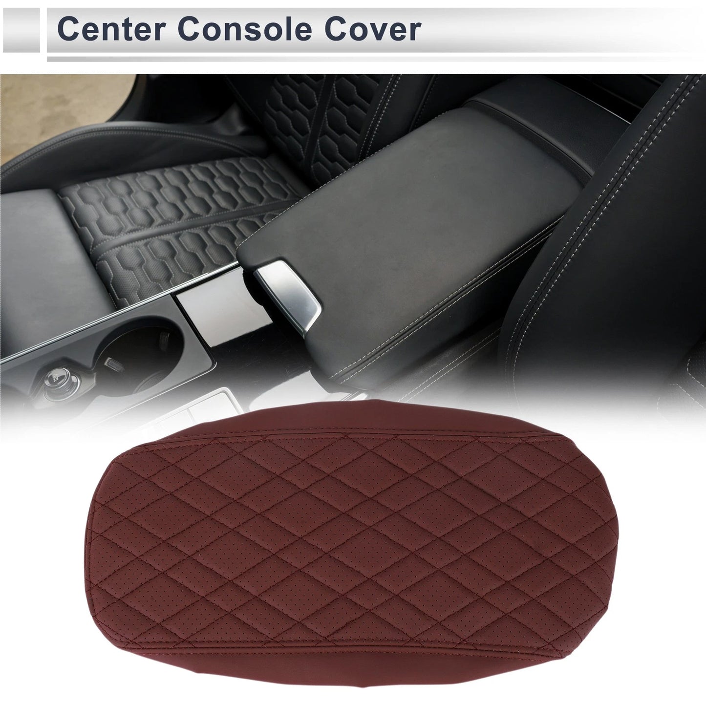Car Center Console Cover for BMW X3 2014-2018 Wine Red 1 x Cover