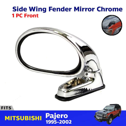 Front Fender Sporty Mirror Chrome Fits Mitsubishi Pajero Y-V46WG SUV 1995-02
