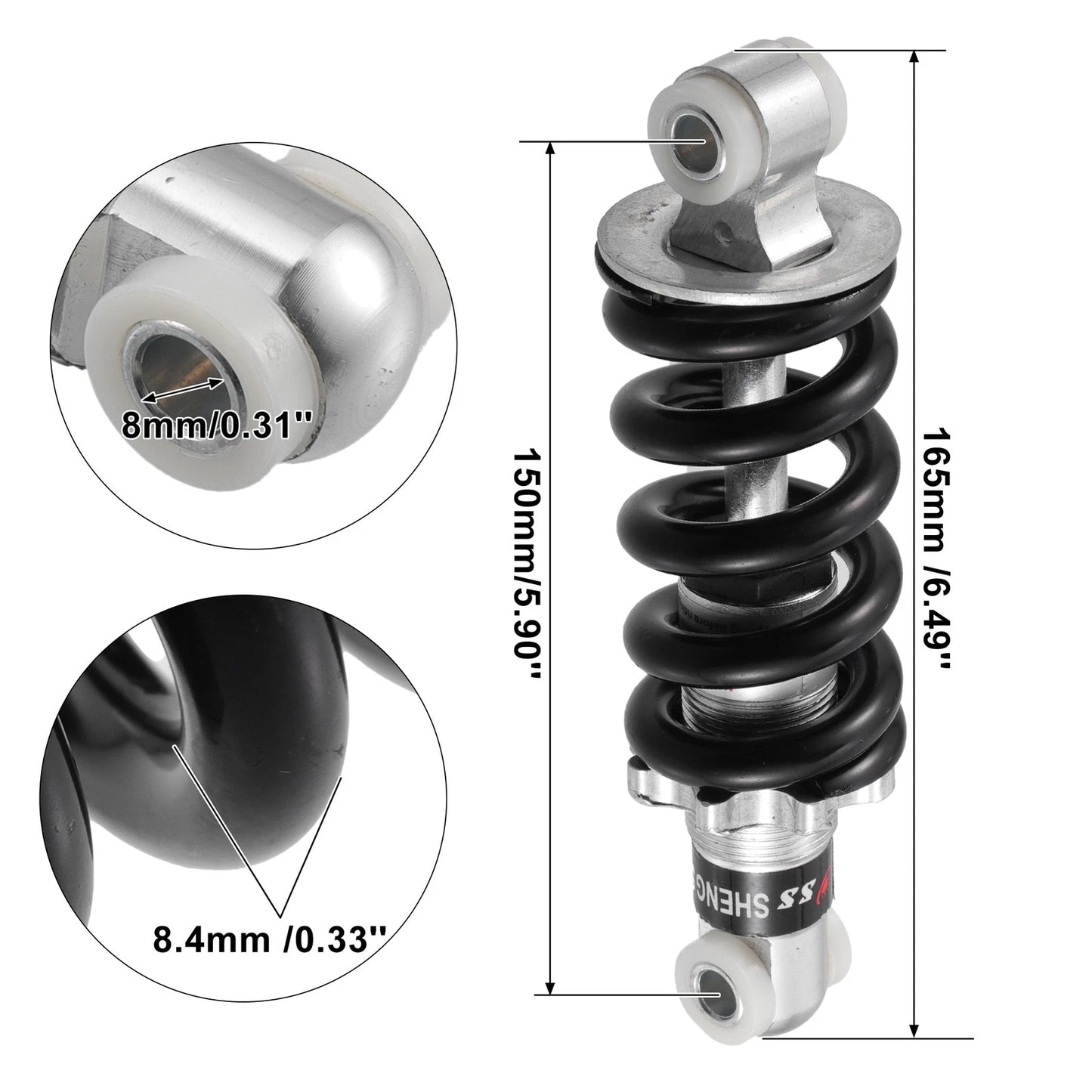 Rear Shock Absorber 150mm for Mountain Folding Bike