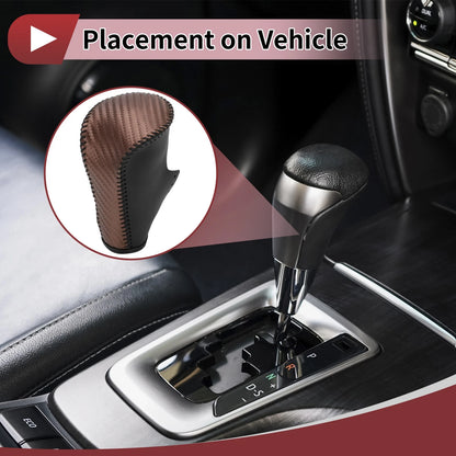 Brown Carbon Fiber Gear Shift Knob Cover for Honda Accord (2008-2012)