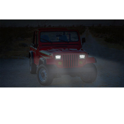 7x6" 5x7" LED Headlight DRL for Jeep Cherokee Wrangler YJ, Chevrolet, GMC