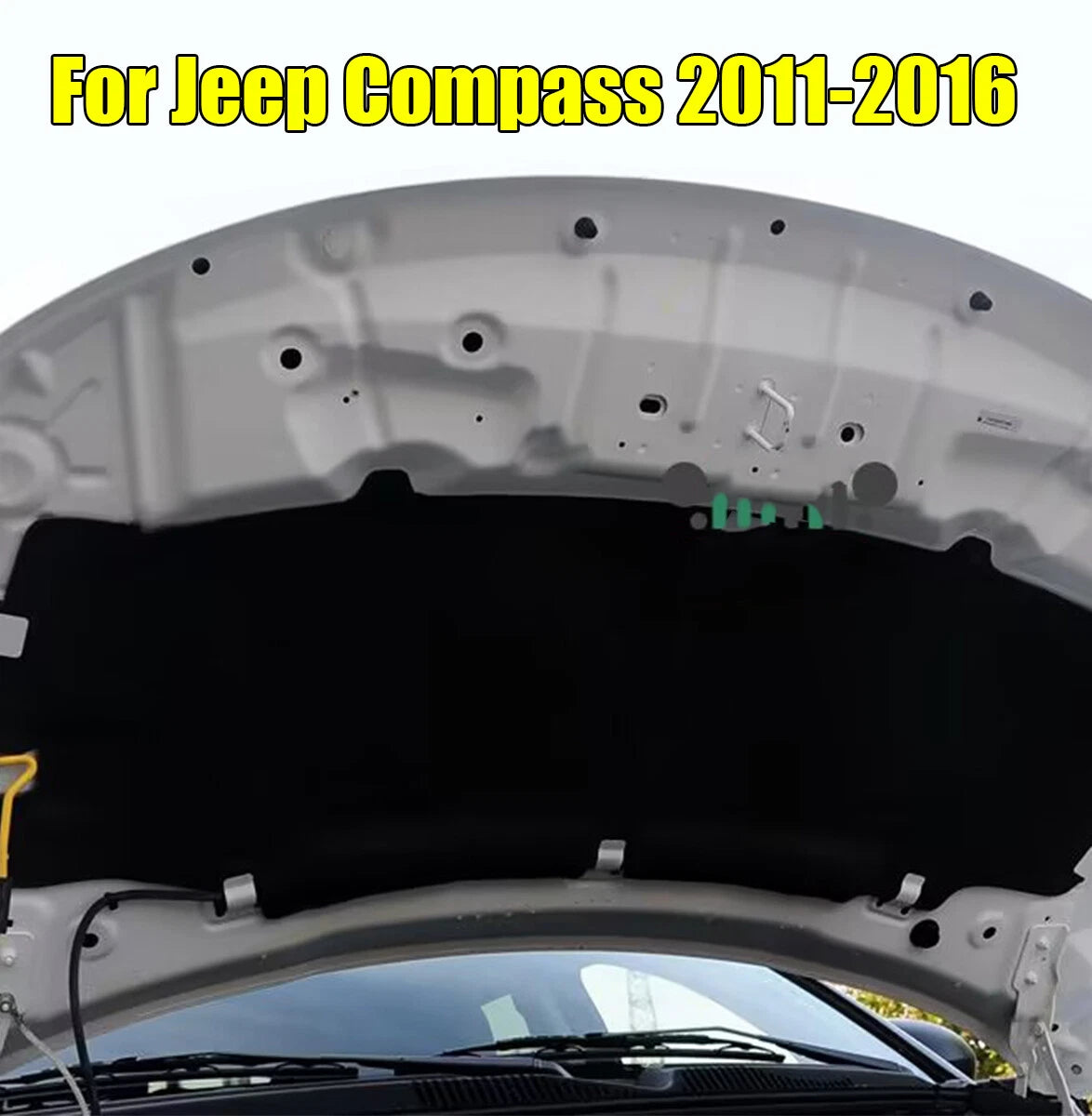 Heat Shield Engine Sound Insulation Pad for Jeep Compass (2011–2016)