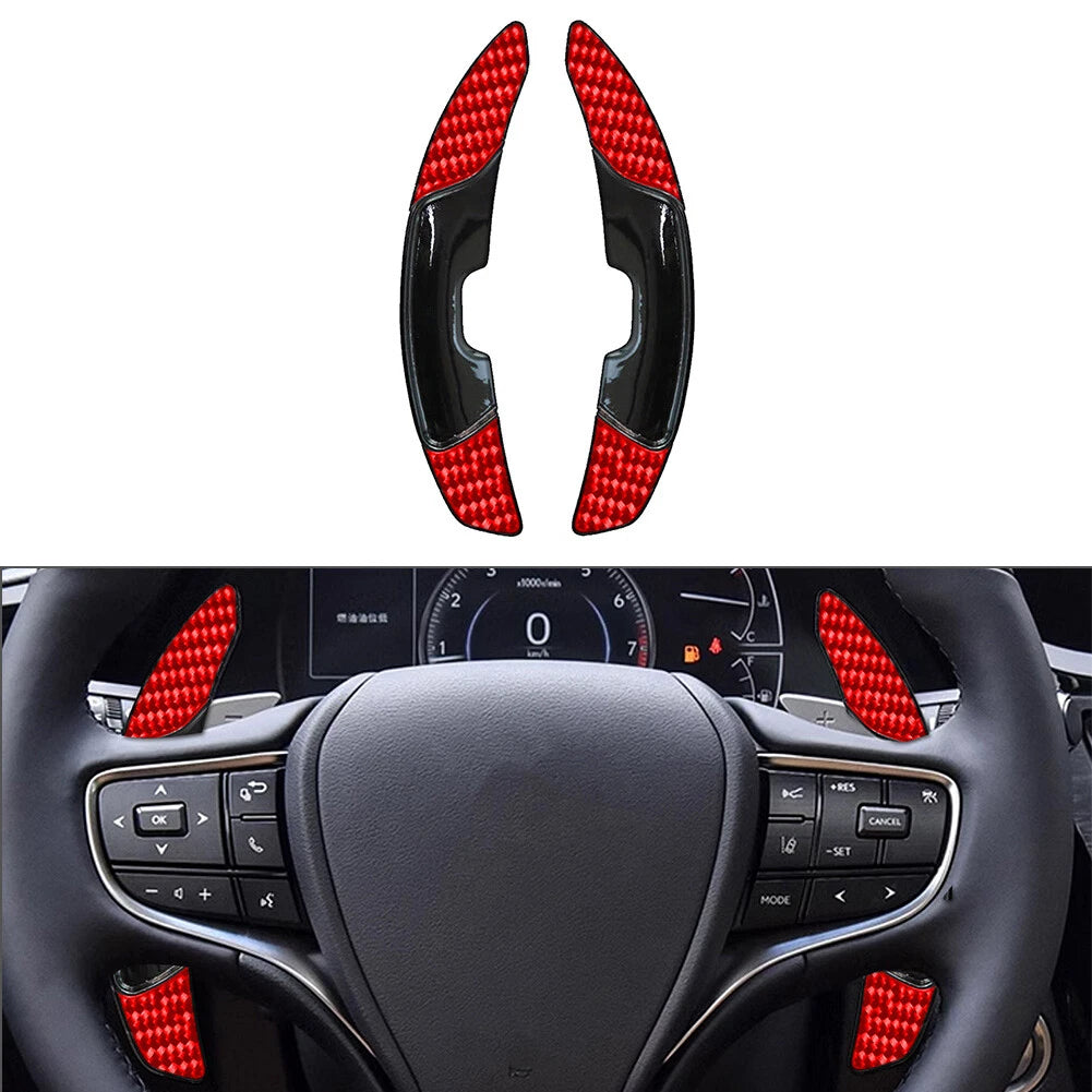 Steering Wheel Shift Paddle Extensions for Lexus RX NX UX LX ES LS RZ LM Red
