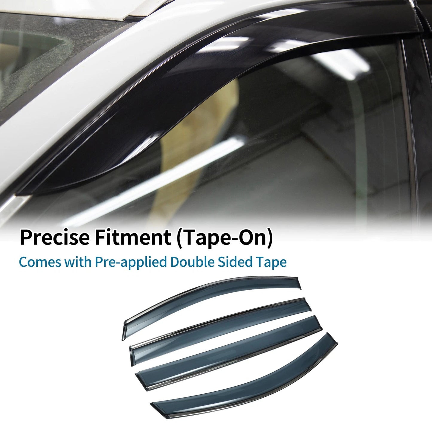 Window Deflectors for Toyota Sienna Side Window Vent Visor Black (2021–2024)