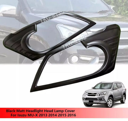 Black Cover Headlight Trim for Isuzu MU-X MUX (2013-2016)