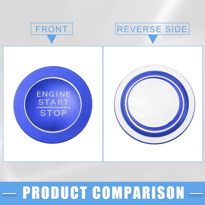 3 x Volume Switch Knob Engine Button Covers for Honda Civic (2022-2023) Blue