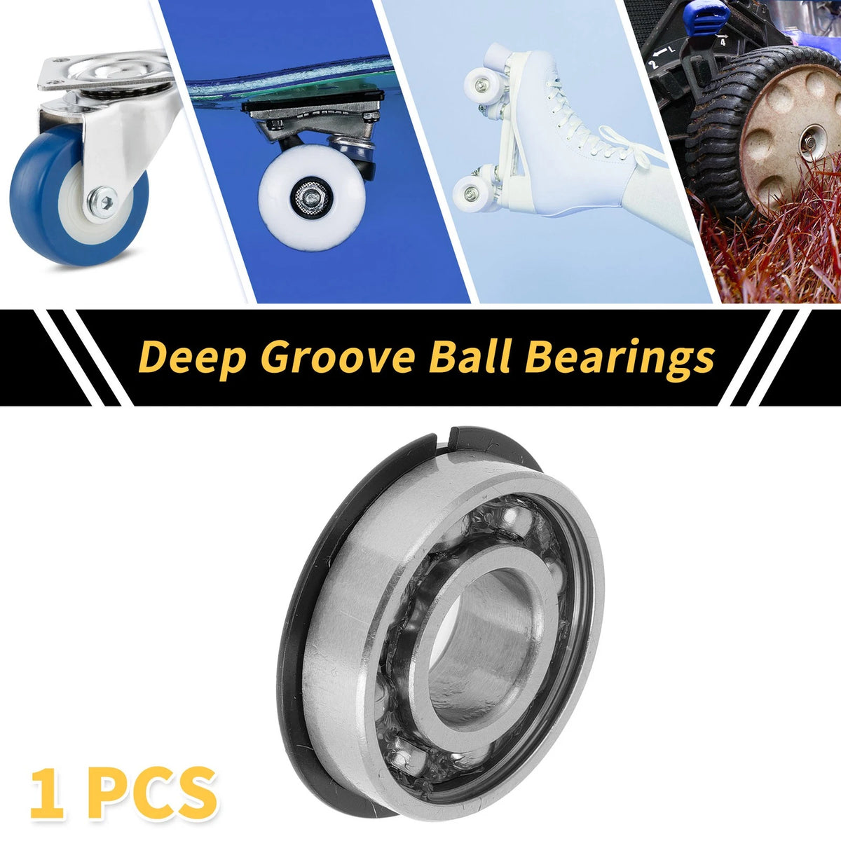 Deep Groove Ball Bearings 15x35x11mm 1 Pc for Scooter Skateboard Wheel