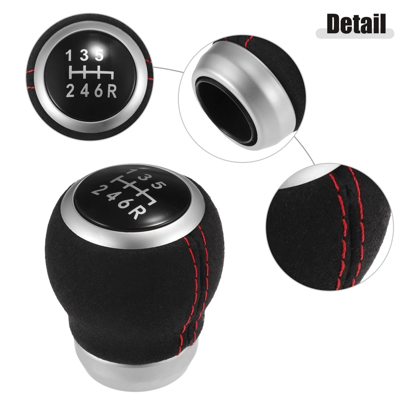 Suede Black 6 Speed Manual Gear Shift Knob for Subaru Impreza WRX STI (09-21)