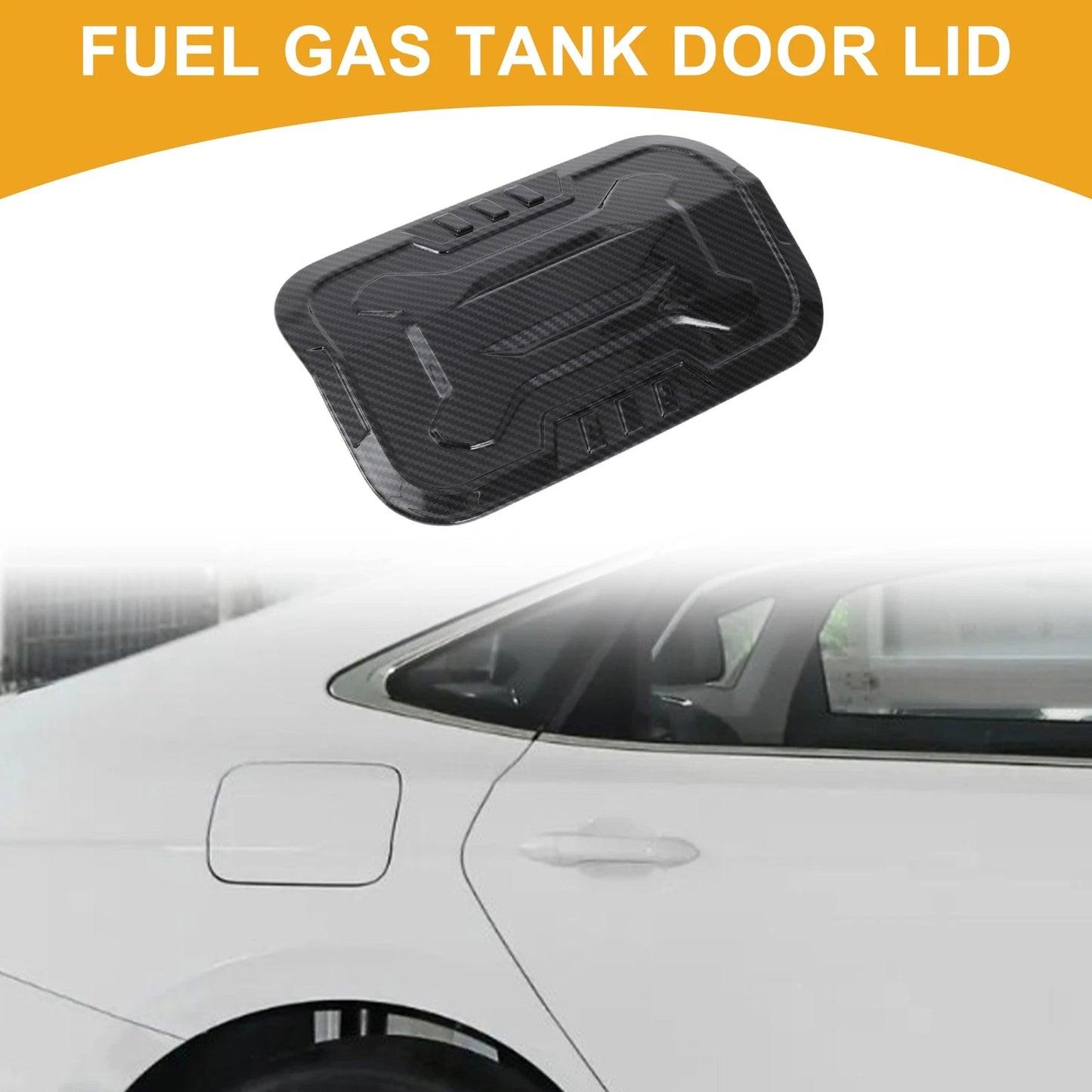 Fuel Tank Door Cap for Toyota Prado 2024-2025 Carbon Fiber Adhesive Type
