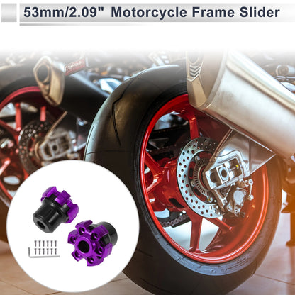 13.5mm Aluminum Alloy Slider Frame Screws 1 Set Purple Hex Key for Motorcycle