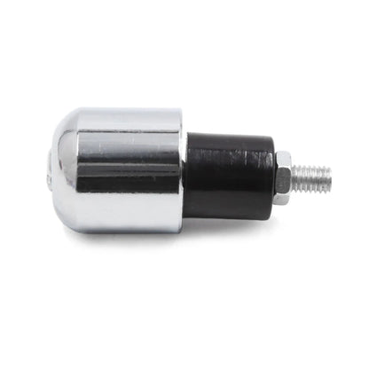 2pcs Universal Silver Tone Handlebar Grips Bar End Caps for Motorcycle Motorbike