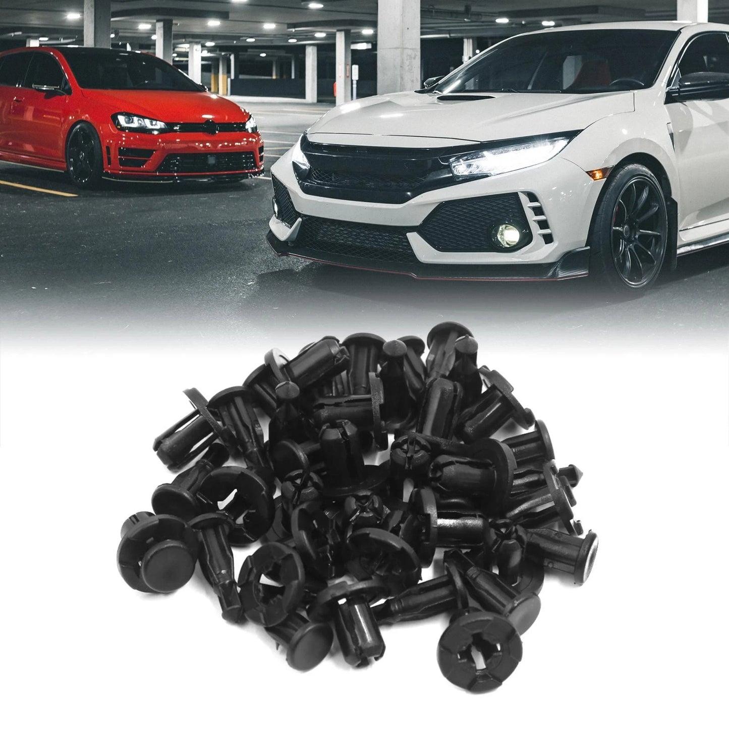 20 x 0.4" Hole Plastic Rivets Fasteners for Honda & Nissan