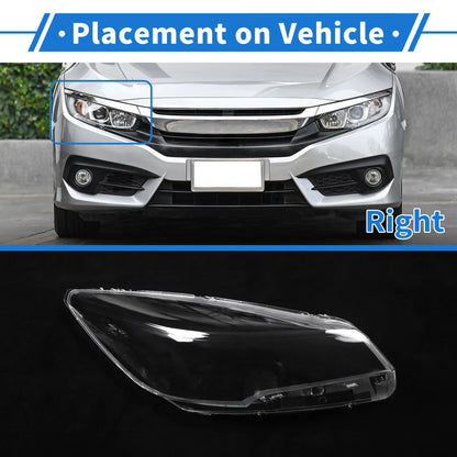 1 x Front Right Headlight Lens Cover for Ford Escape (2013-2016)