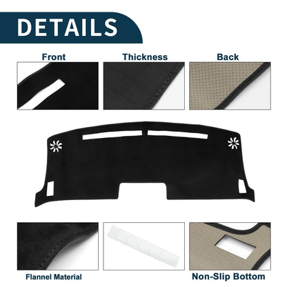 Dashboard Cover Mat for Nissan Moco MG33S Sun Protector Black (2011-2016)