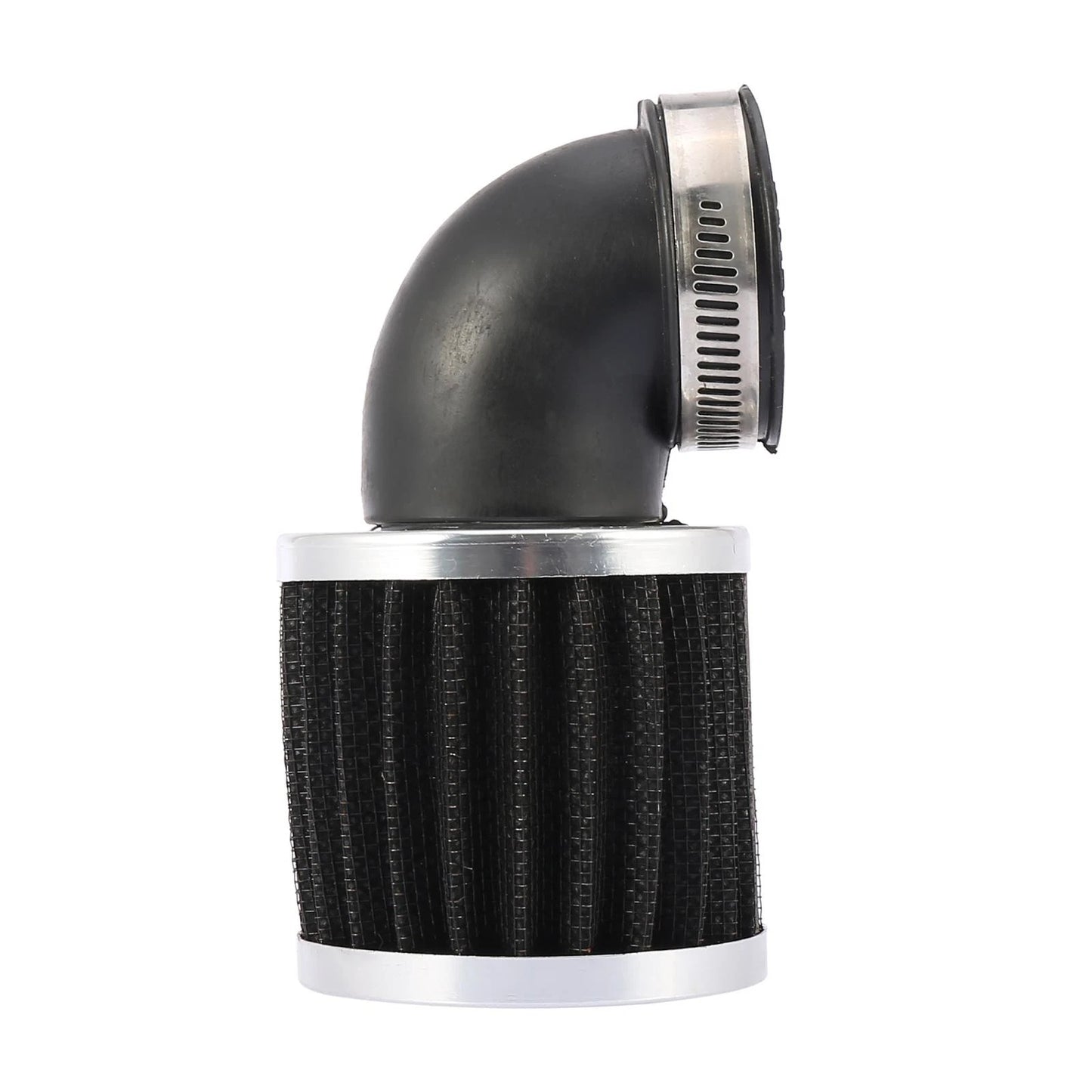Universal 45mm Inlet Dia 90 Degree Bend Clamp-on Motorcycle Air Intake Filter
