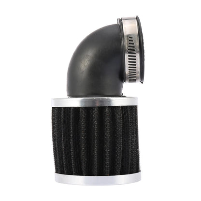 Universal 45mm Inlet Dia 90 Degree Bend Clamp-on Motorcycle Air Intake Filter