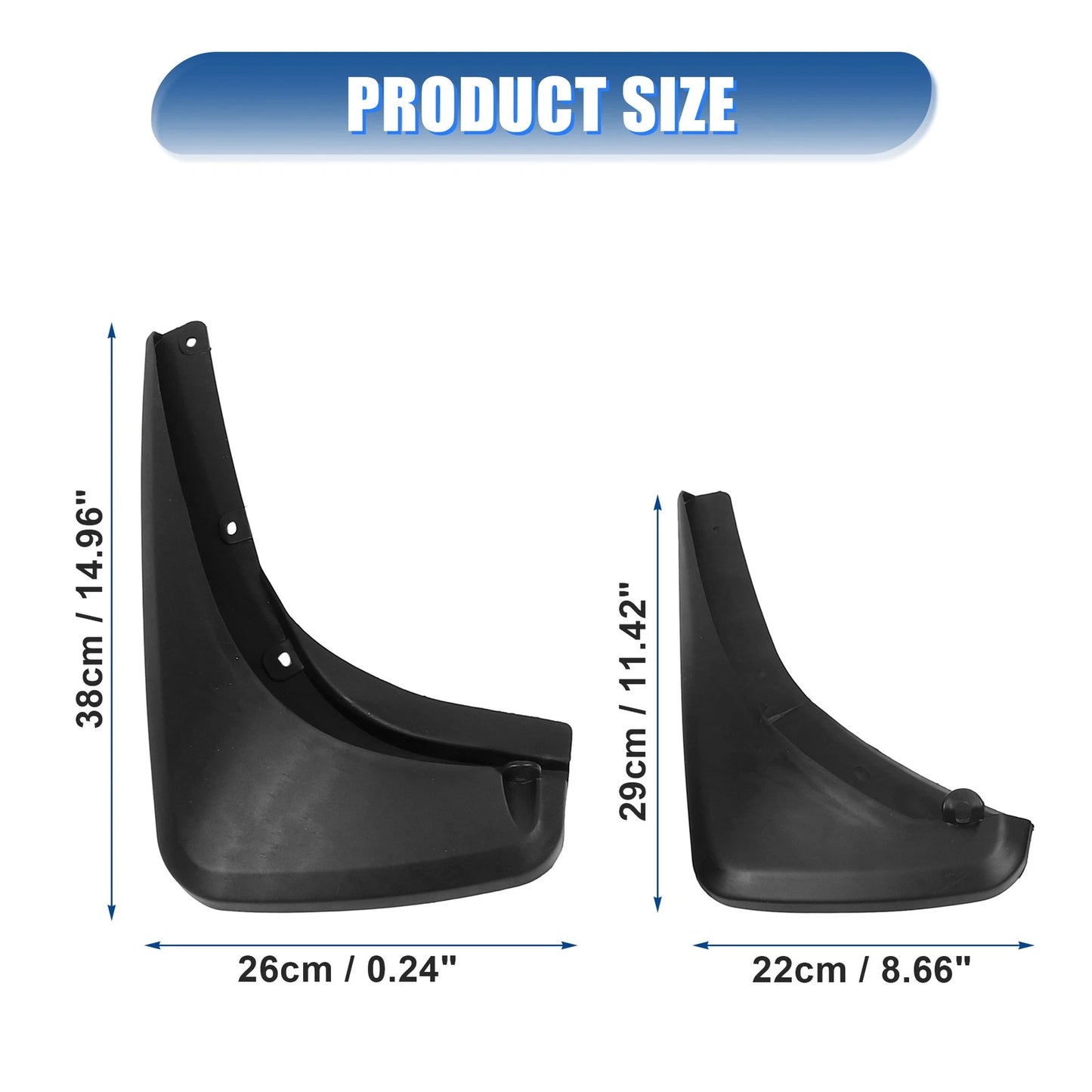 Mudguards Fender Kit  for Jeep Renegade (2015-2020) Black