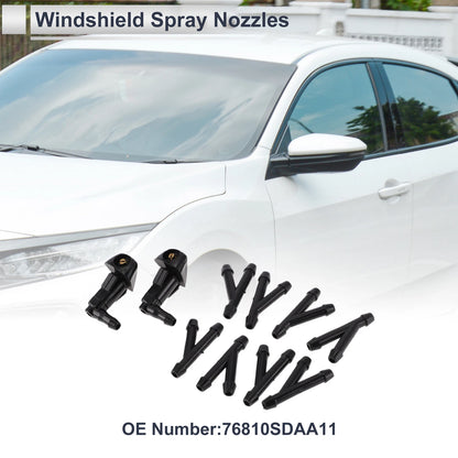 8 Pcs Washer Nozzle & Hose Connector for Honda (2006-2011)