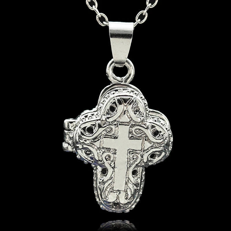 Christian Jesus Cross Catholic Crucifix Locket Pendant